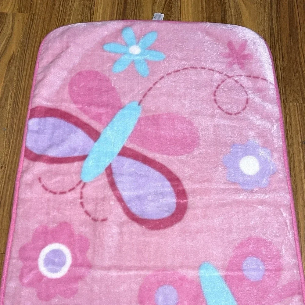 Garanimals Baby Blanket Butterfly Flower Pink Soft Fleece Throw Lovey 30
